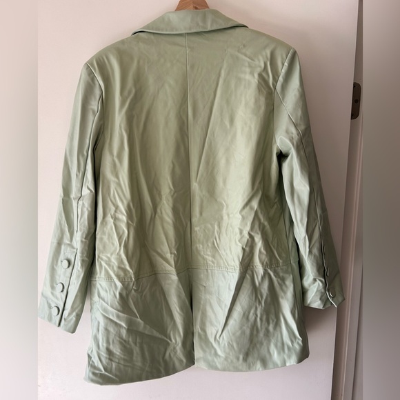 For Love And Lemons Leather Blazer Jacket Oversized - Picture 4 of 7